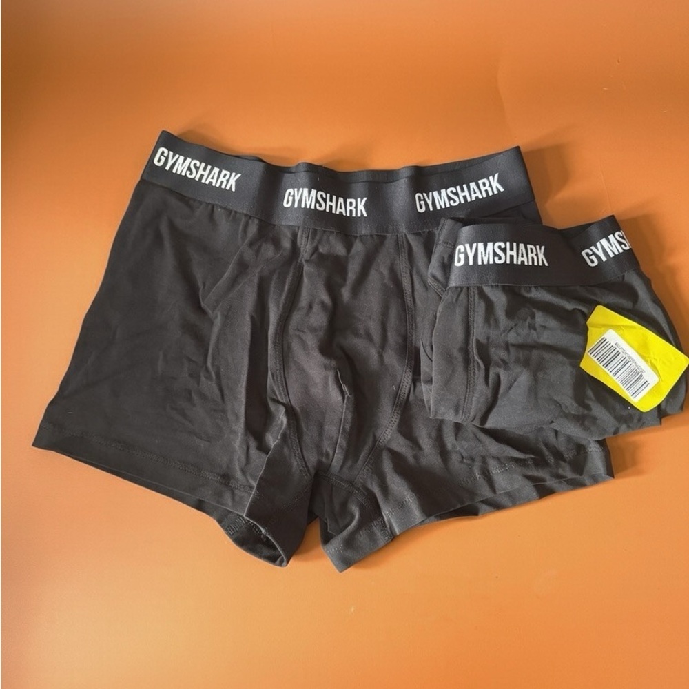 2 pairs Gymshark Black Men's Boxer Briefs